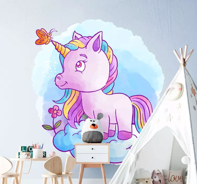 Whimsical Unicorn Fantasy kid's sticker - TenStickers