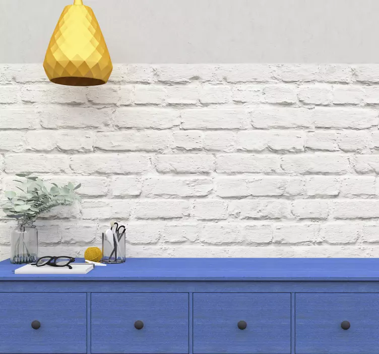 White brick wallpaper - TenStickers