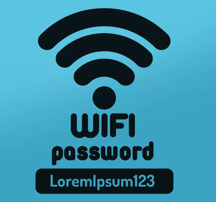 wifi password internet stickers - TenStickers