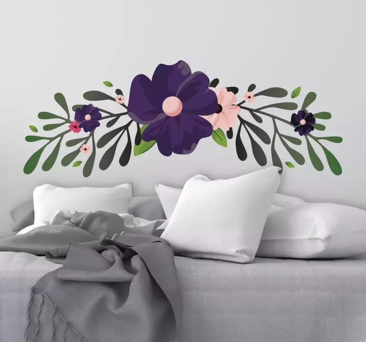 Wild field flowers ornament flower wall sticker - TenStickers