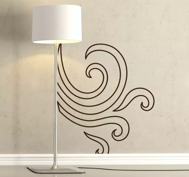 Wind Pattern Wall Sticker - TenStickers