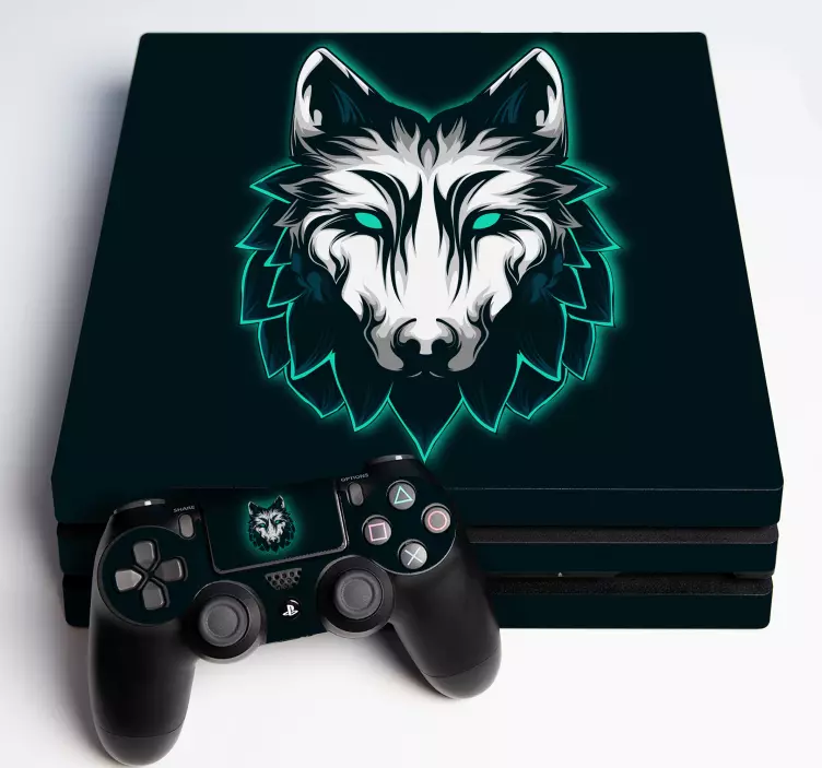 wolf gaming theme PS4 stickers - TenStickers