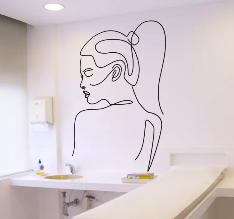 women elegant art  sticker - TenStickers