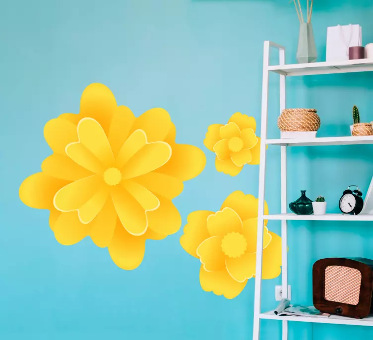 Yellow clove flower wall sticker - TenStickers