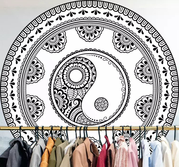 Yin Yang mandala politics stickers - TenStickers