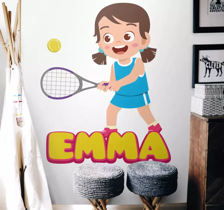 Young Tennis Player sports wall sticker - TenStickers