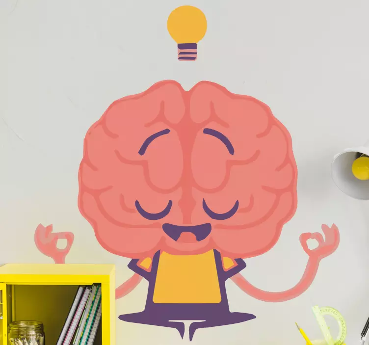 Cool Zen brain Office Sticker - TenStickers
