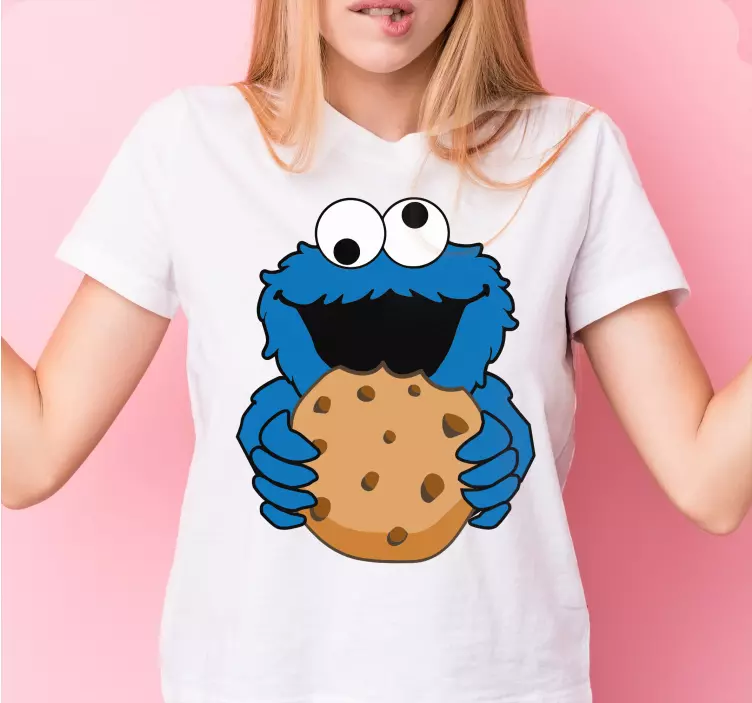 Kids t-shirt happy cookie monster - TenStickers