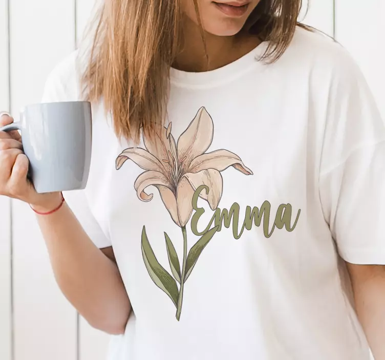 Beautiful botany flower t-shirt - TenStickers