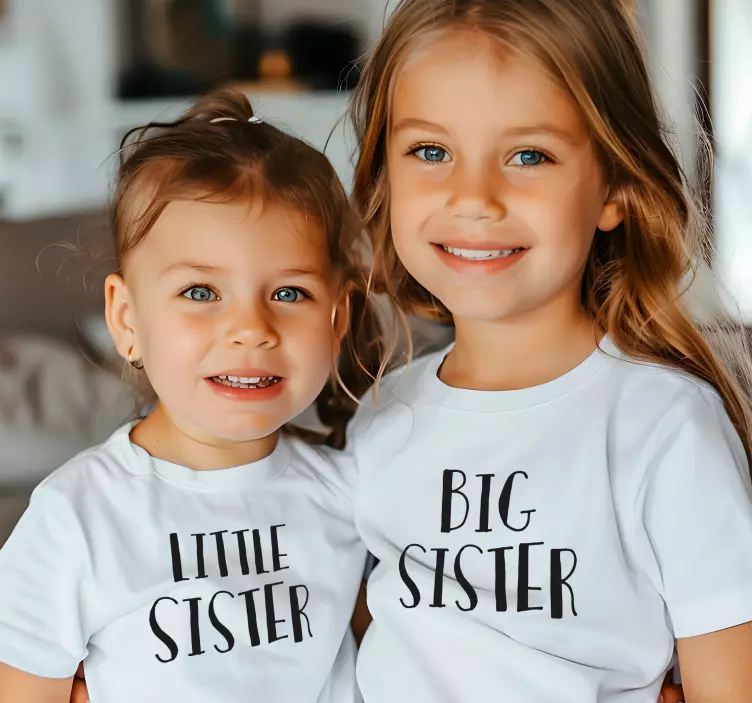 big and little sister t shirt for boy - TenStickers