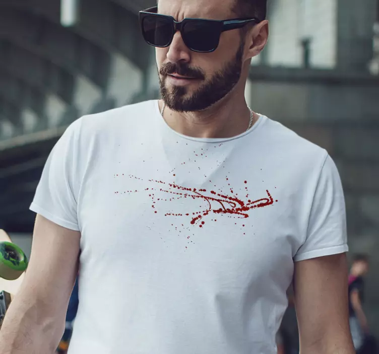 Blood stained Halloween shirt - TenStickers