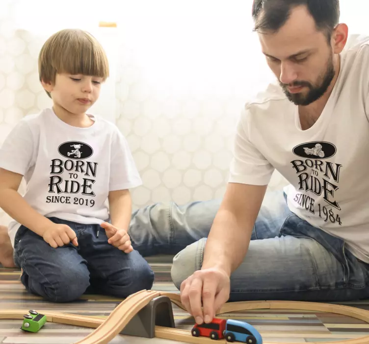 Born to Ride Father and son t-shirt - TenStickers