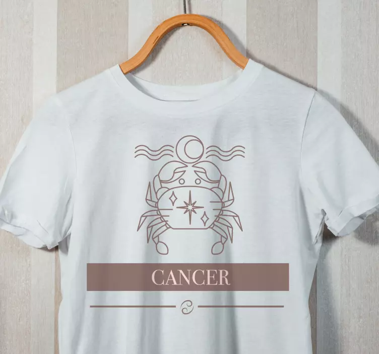 Cancer pink card zodiac sign custom t-shirt - TenStickers