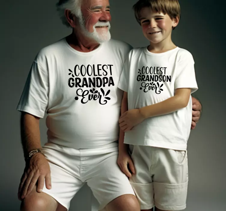 Coolest Grandpa custom t-shirt - TenStickers
