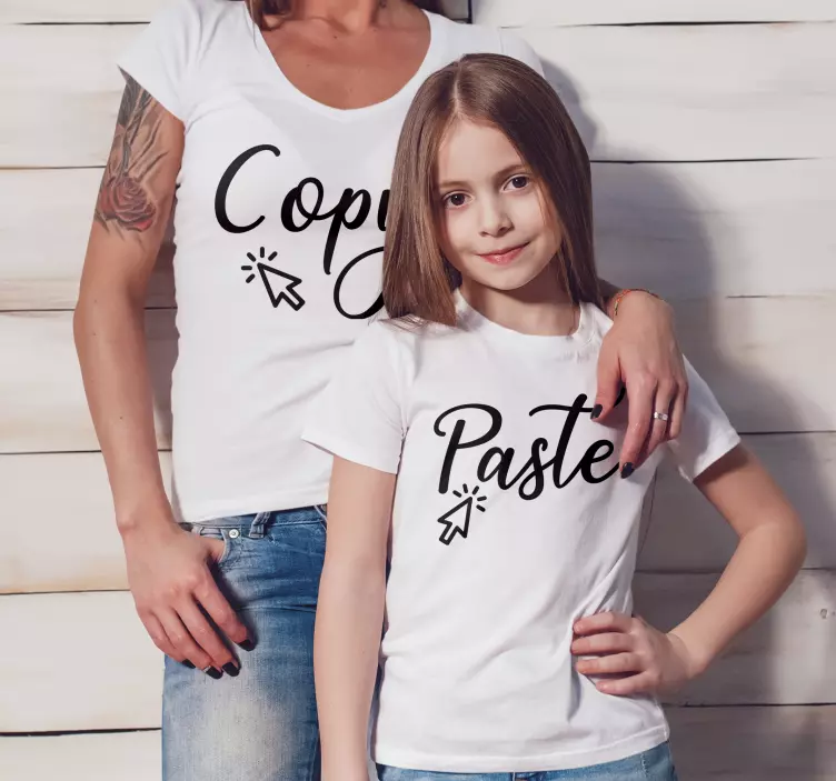 'Copy Paste' Mother daughter shirt - TenStickers