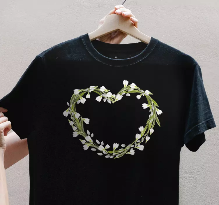 Cute snowdrops heart design custom t-shirt - TenStickers