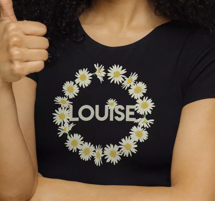 Daisy Crown with name personalized t-shirt - TenStickers