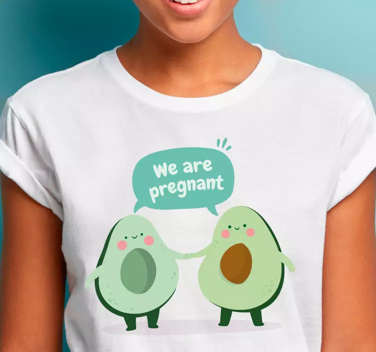 Funny We are pregnant Avocado Baby shirt - TenStickers