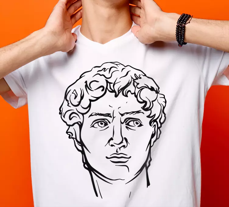 Greek Statue David's head custom t-shirt - TenStickers