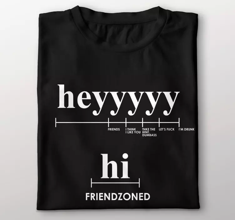 Hey Hi funny text custom t-shirt - TenStickers
