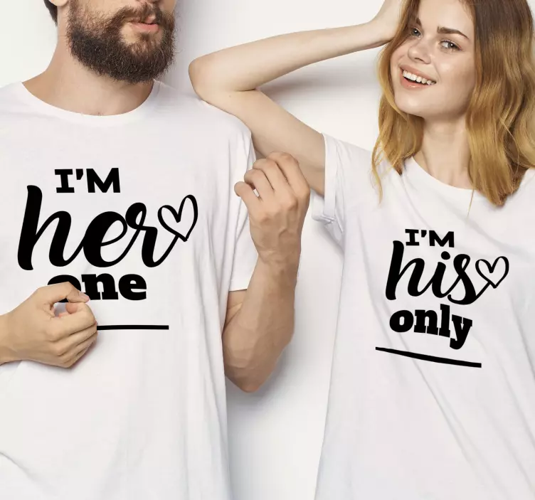 His and hers only one Couple t shirts - TenStickers
