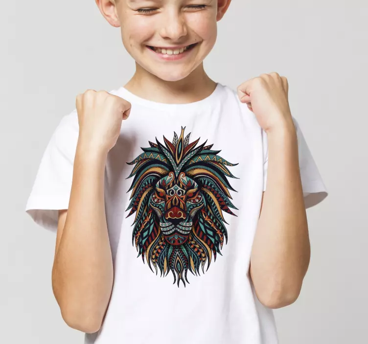 Impressive Lion Kids t-shirt - TenStickers