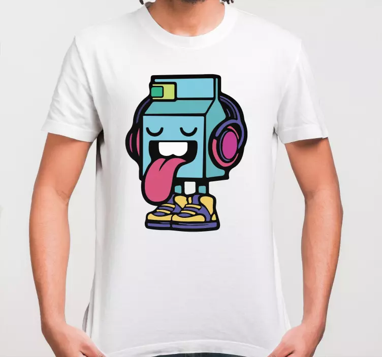 Milky character graffiti cartoon custom t-shirt - TenStickers