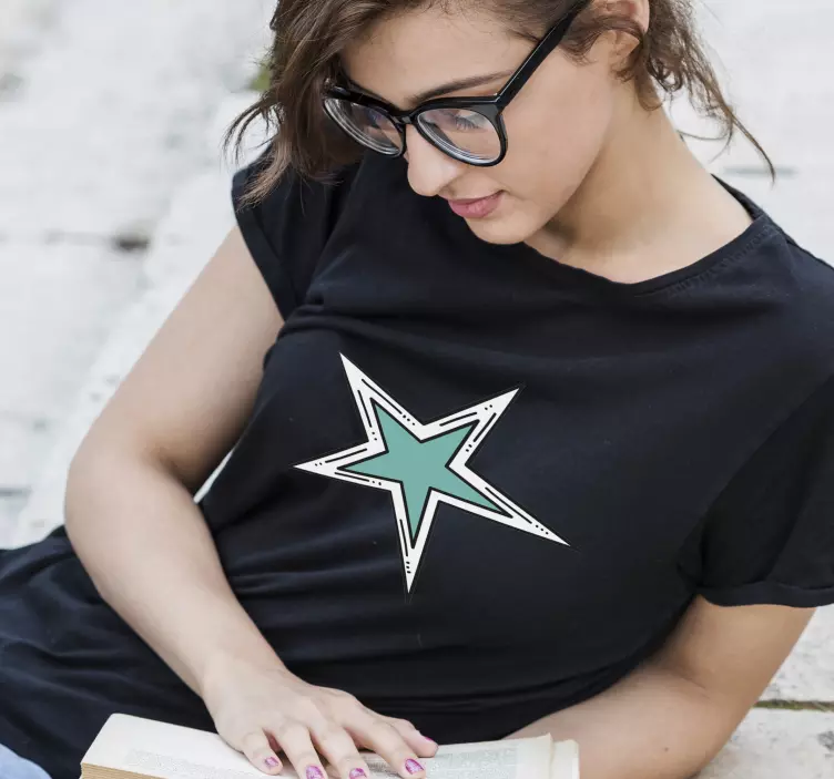 Modern colourful star Kids t-shirt - TenStickers