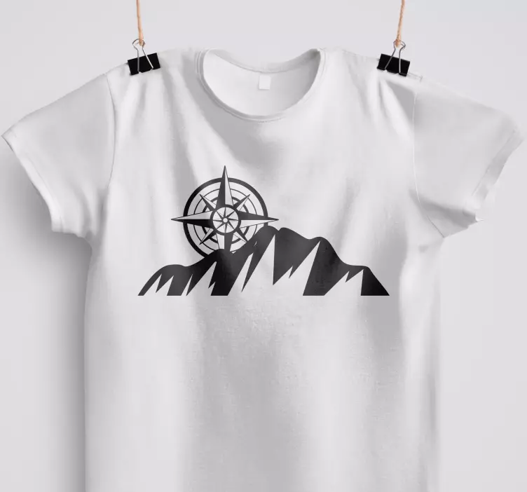 Mountain and compass t-shirt - TenStickers