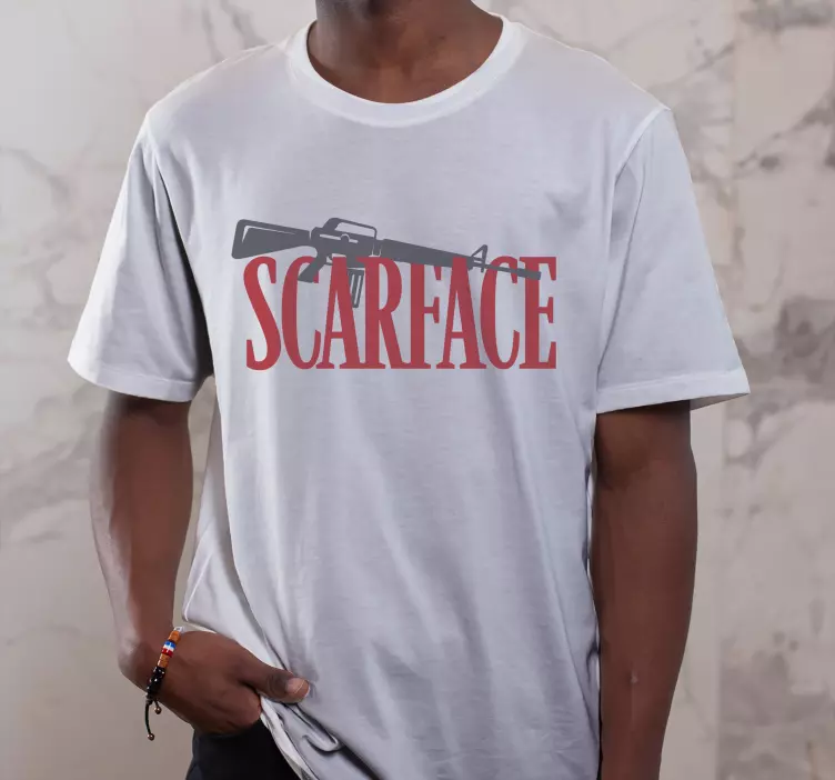 Movie image Scarface with text custom t-shirt - TenStickers