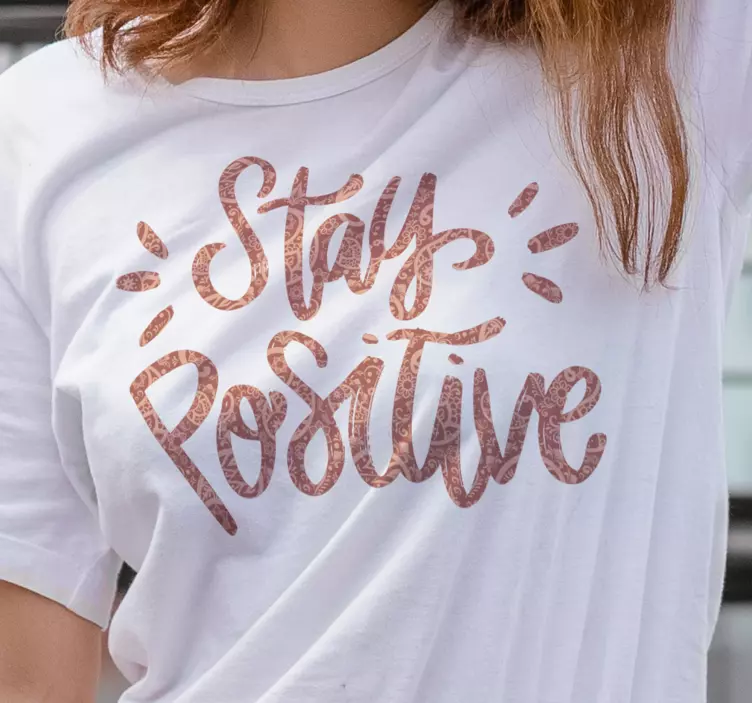 Positive vibe text  t-shirt - TenStickers