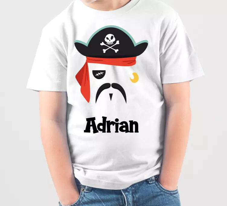 Pirate personalised Kids t-shirt - TenStickers
