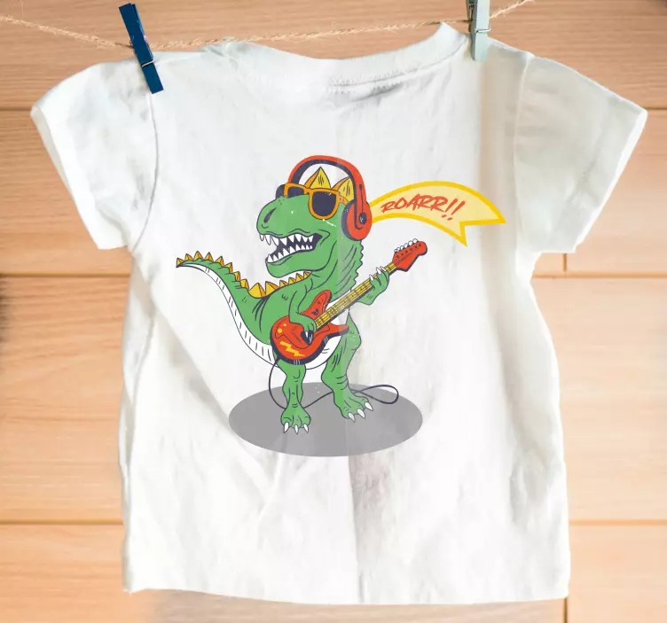 Rock and roll T rex Kids t-shirt - TenStickers