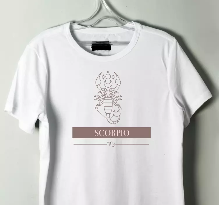Scorpio pink card zodiac sign custom t-shirt - TenStickers