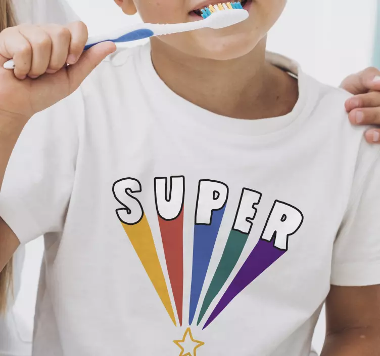 Super with colors Kids t-shirt - TenStickers