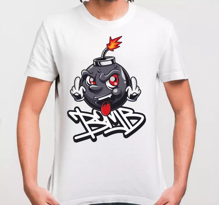 Swag baby bomb graffiti cartoon custom t-shirt - TenStickers