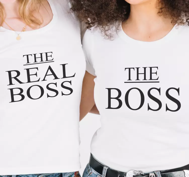 The boss and real boss Mother daughter shirt - TenStickers