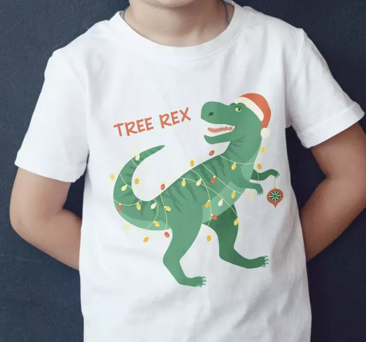 Tree-Rex Christmas t shirt - TenStickers