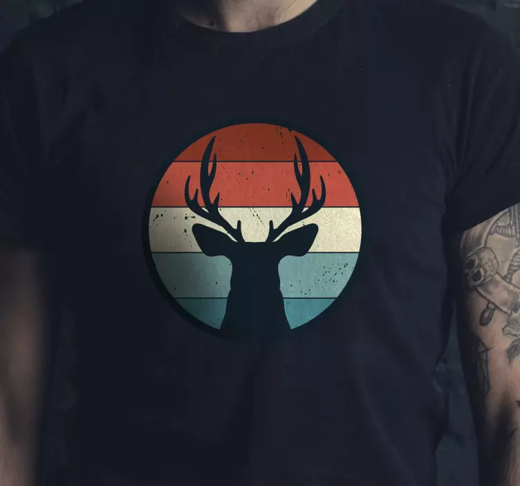 Vintage deer custom t-shirt - TenStickers