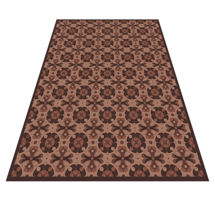 "Mocha Mousse" tile vinyl rug - TenStickers