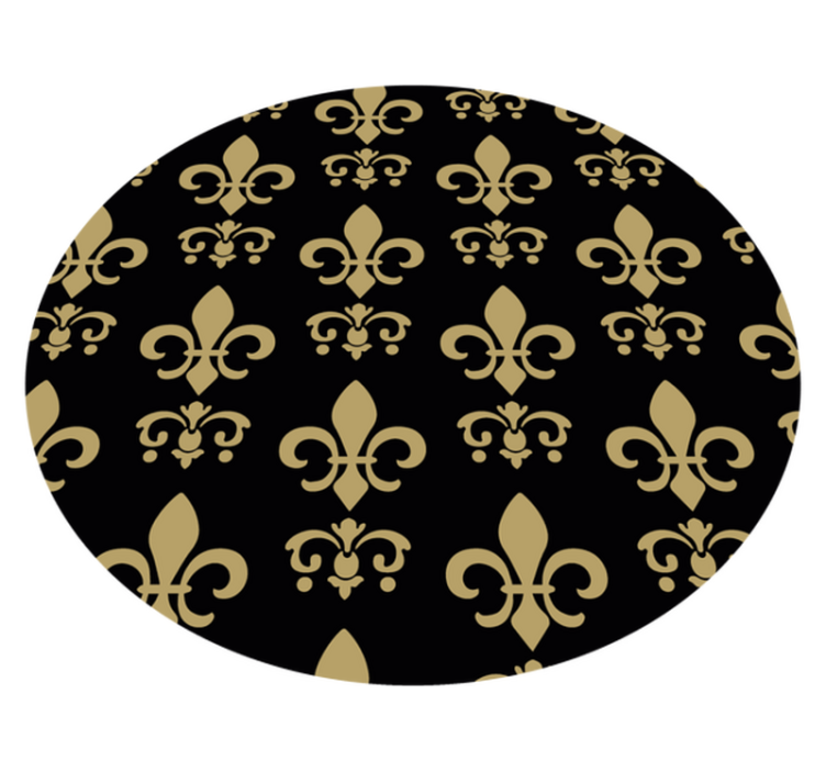 Fleur de lys bathroom vinyl rug - TenStickers