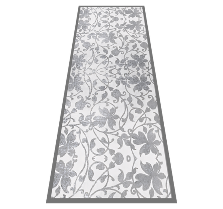 Cement Damask kitchen vinyl rug - TenStickers