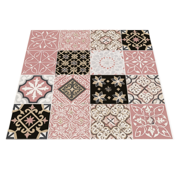 Pink cement living room vinyl rug - TenStickers