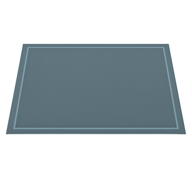 Plain bordered design blue vinyl rug - TenStickers