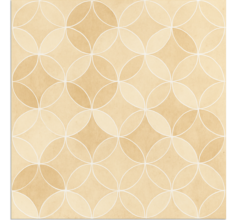 Geometric Overlapping Circles dining room vinyl rug - TenStickers