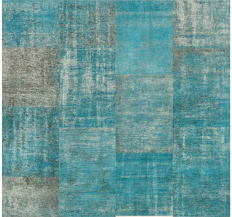 Distressed Patchwork Rug dining room vinyl rug - TenStickers