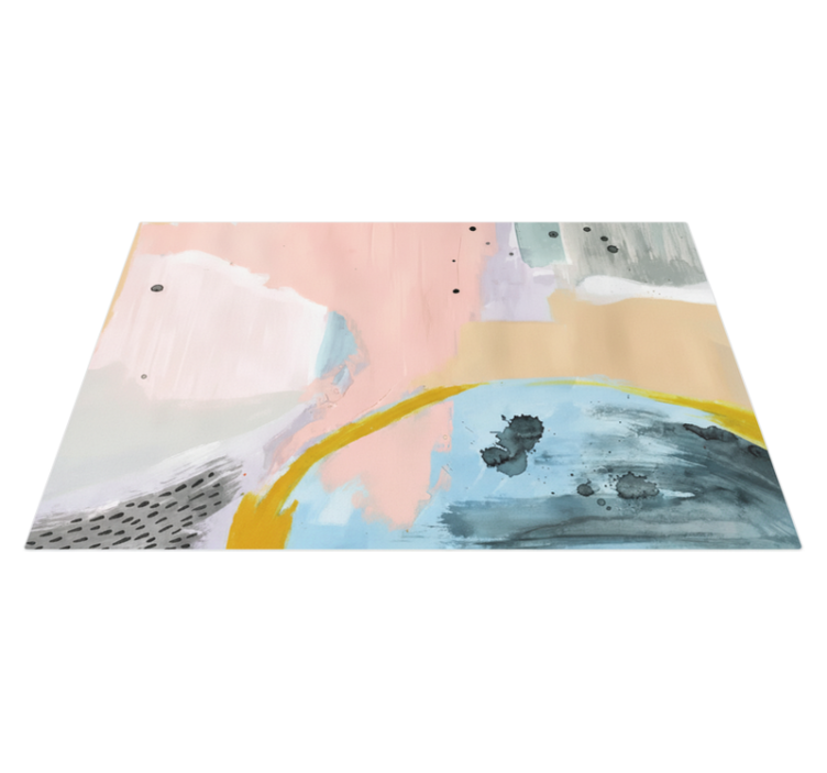 Living room vinyl rug vibrant artwork design - TenStickers