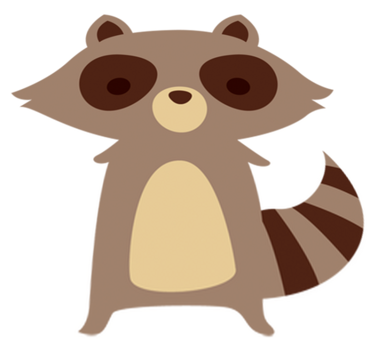 Raccoon design animal vinyl rug - TenStickers