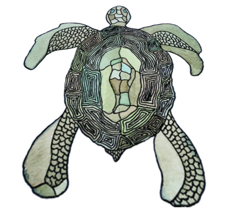 Classic turtle animal vinyl rug - TenStickers