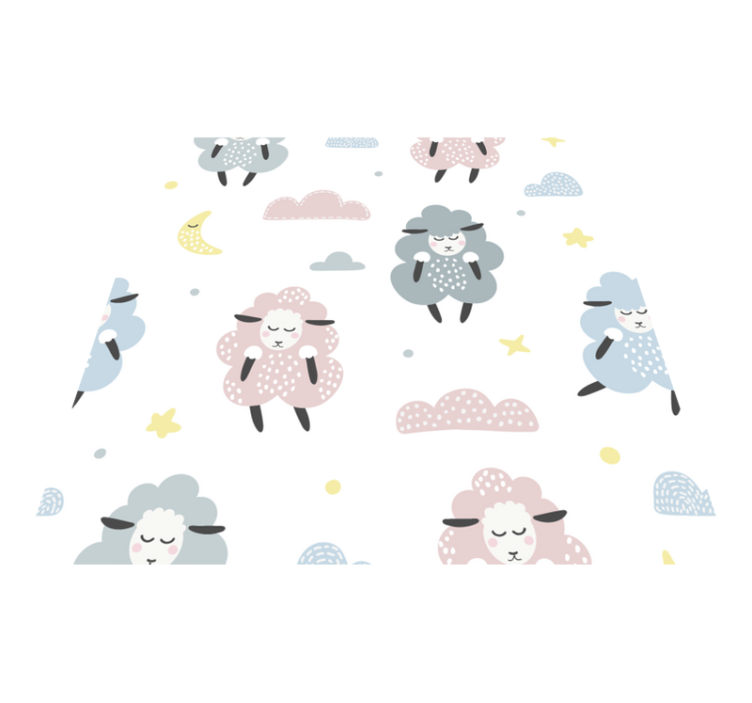 Animal vinyl rug with sheep pattern for kids - TenStickers